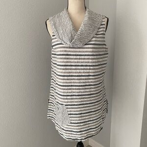 HABITAT Catalina Stripe Swing Pocket Sleeveless Cowl Top | M